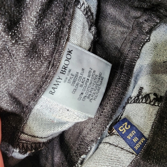 NWT Ramy Brook Black Coated Helena Pants Size 25 - Picture 8 of 12